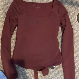 Nike Burgundy bodysuit Long Sleeve Top